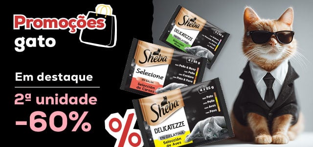 Sheba: -30% numa seleção de packs de alimentação húmida para gato