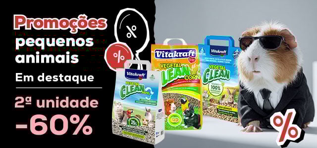 Vitakraft: -60% na 2ª unidade numa seleção de absorventes para pequenos animais