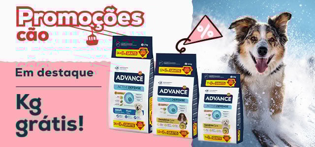 Advance: Quilos grátis na compra de uma seleção de ração para cão
