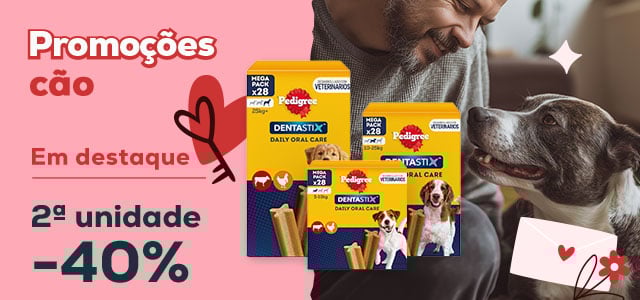 Pedigree: -40% na 2ª unidade numa seleção de snacks dentários