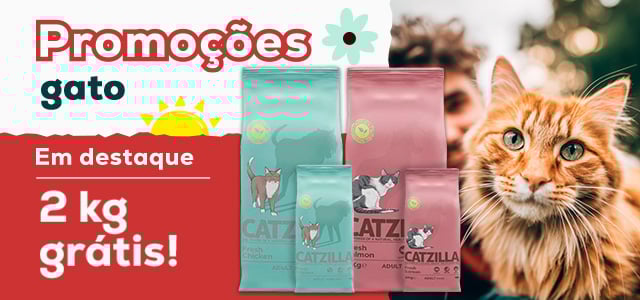 Catzilla: 2 quilos grátis na compra de uma seleção de ração 6 kg