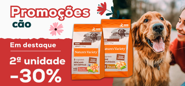 Nature’s Variety: -30% na 2ª unidade em ração para cão 3 kg