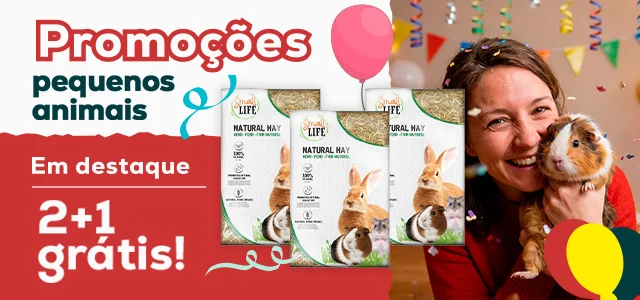 Small Life: Leve 3 e pague 2 em feno natural para roedores 1 kg