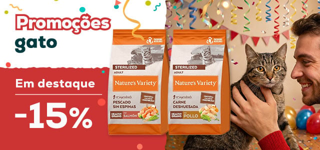 Nature’s Variety: -15% numa seleção de ração para gato