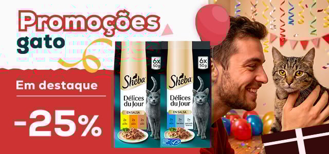 Sheba: -25% numa seleção de packs de húmidos para gato