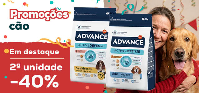 Advance: -40% na 2ª unidade numa seleção de ração para cão