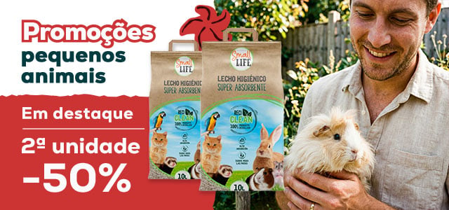 Small Life: -50% na 2ª unidade em absorvente higiénico para roedores
