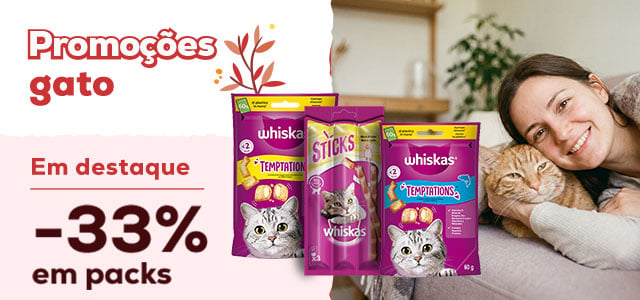 Whiskas: -33% numa seleção de snacks para gatos