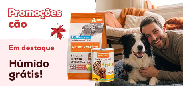 Nature’s Variety: Alimentação húmida de oferta numa seleção de ração para cão