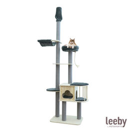 Leeby Cloud Collection torre arranhadora de teto com cama e brinquedo para gatos