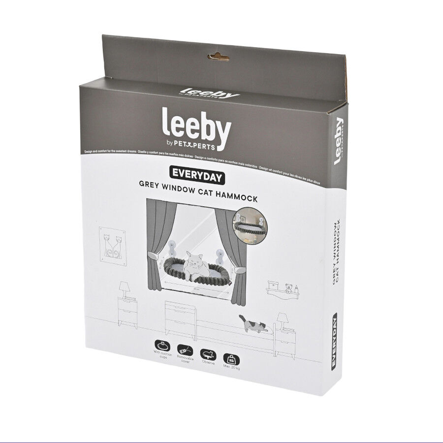 Leeby Rede de Janela Cinzento para gatos, , large Imagem n&uacute;mero 5