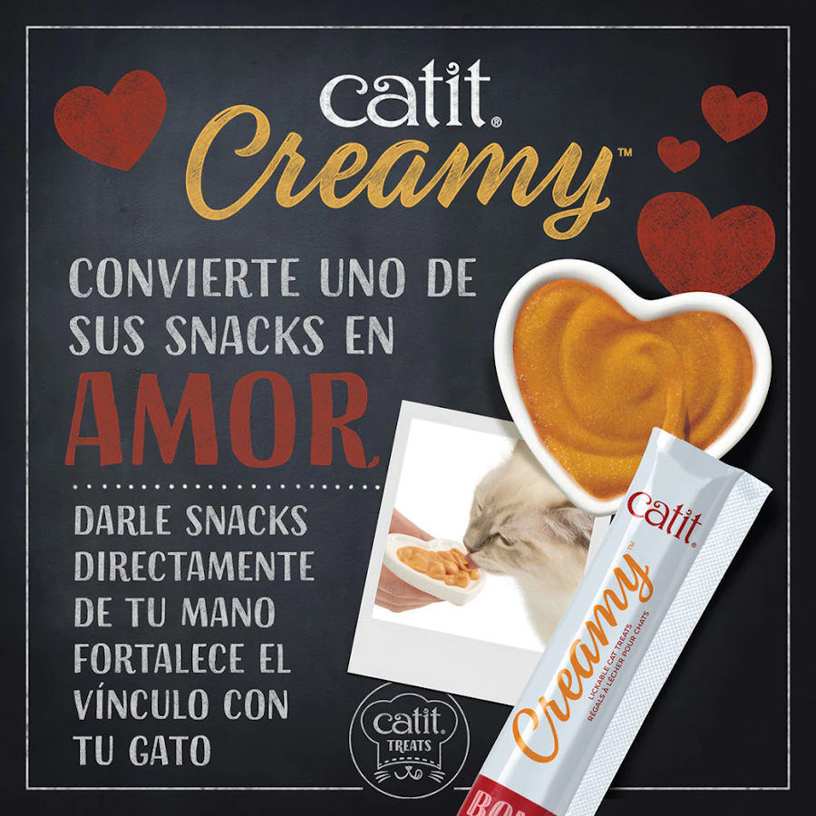 4 saquetas x 10 g Catit Creamy Snack L&iacute;quido de Frango para gatos, , large Imagem n&uacute;mero 4