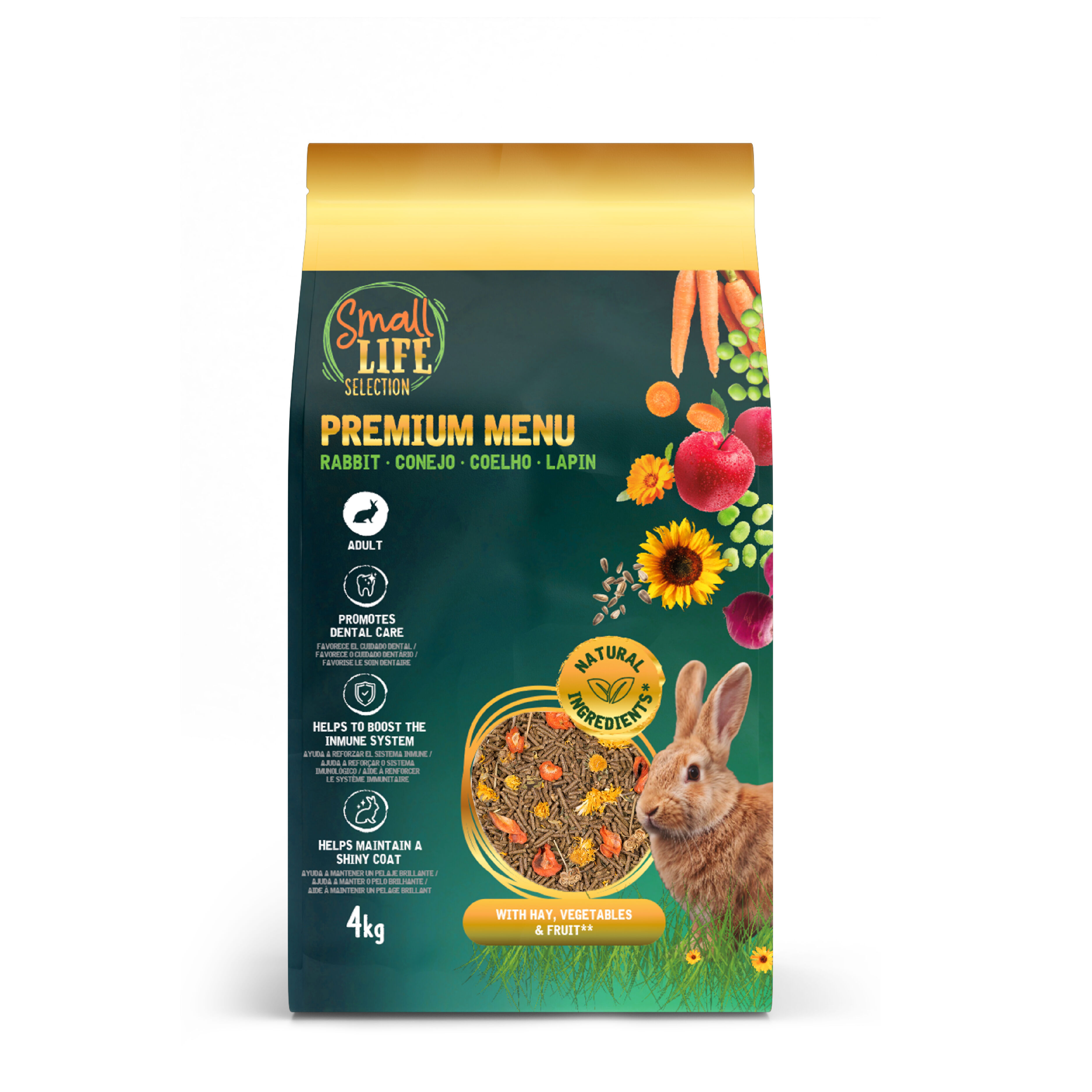 4 kg Small Life Premium Men&uacute; Comida para coelhos adultos, , large Imagem n&uacute;mero 1