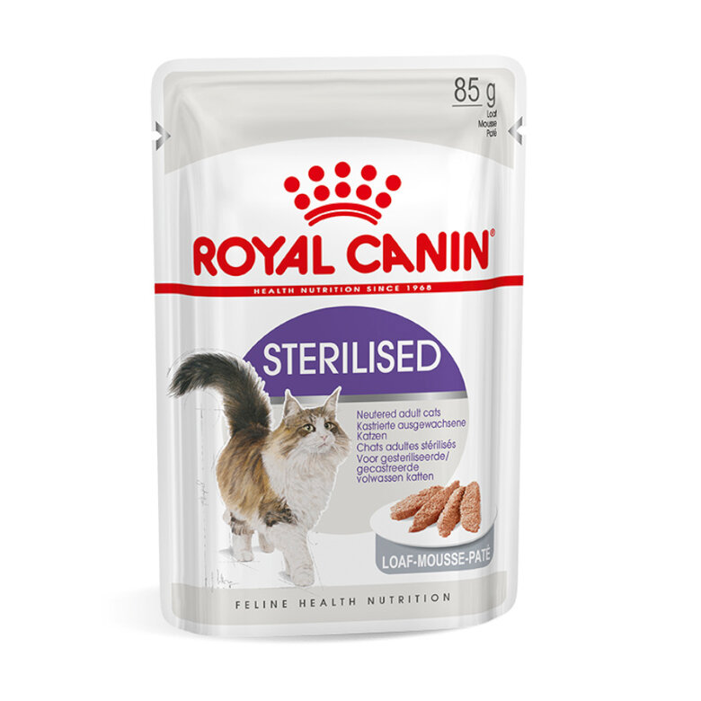 85 g Royal Canin Sterilised patê em saquetas para gatos,  Imagem número 1 85 g Royal Canin Sterilised patê em saquetas para gatos, , large Imagem número 1