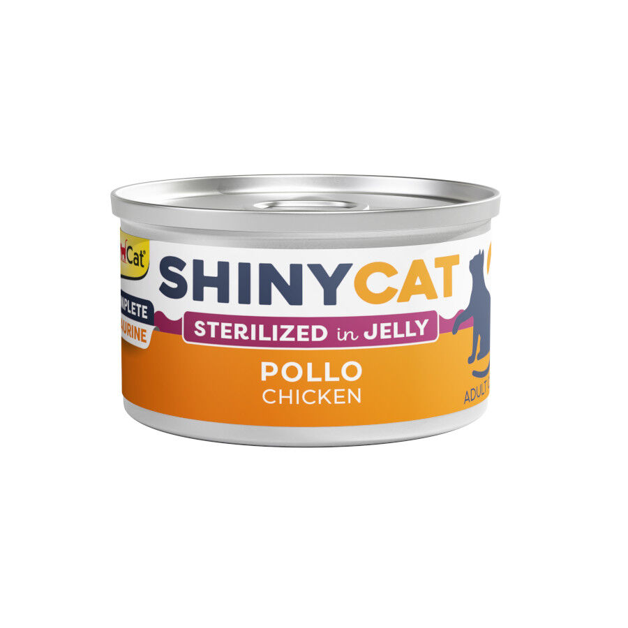 70 g GimCat Shiny Cat pollo en gelatina lata para gatos, , large Imagem n&uacute;mero 1