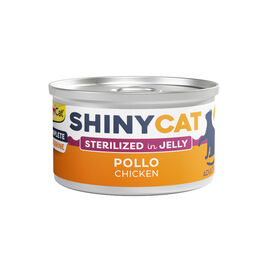 GimCat Shiny Cat Comida h&uacute;mida de Frango em gelatina em lata para gatos
