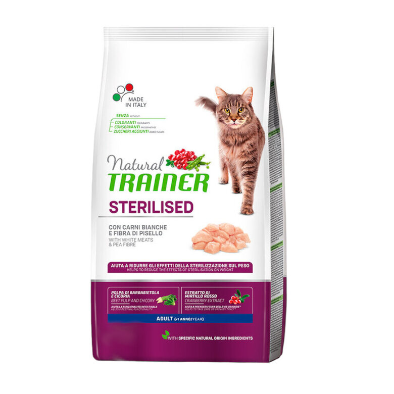 3 kg Natural Trainer Sterilised ração para gatos,  Imagem número 1 3 kg Natural Trainer Sterilised ração para gatos, , large Imagem número 1
