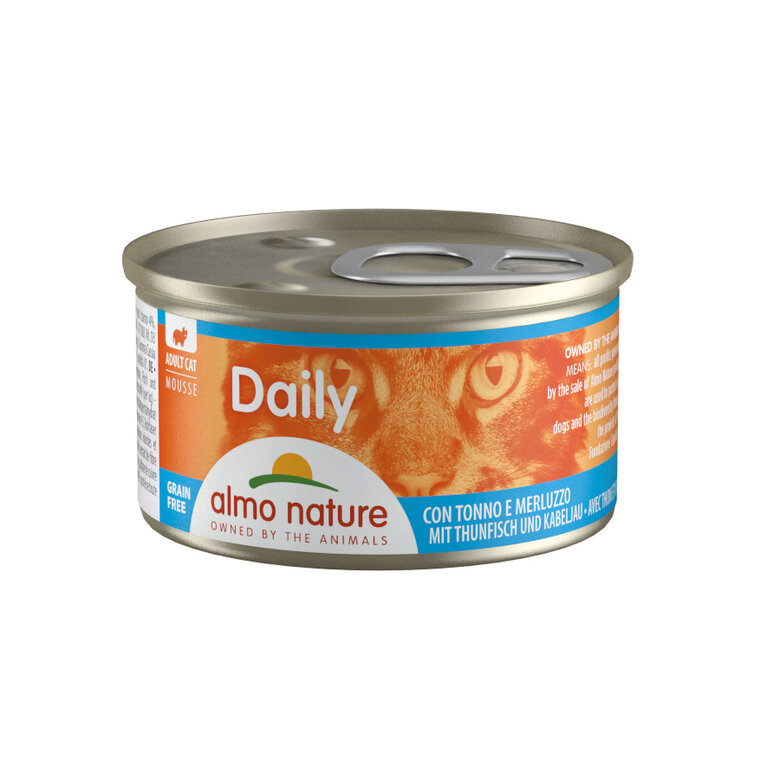 Almo Nature Daily Atum e Bacalhau Mousse lata para gatos, , large image number null
