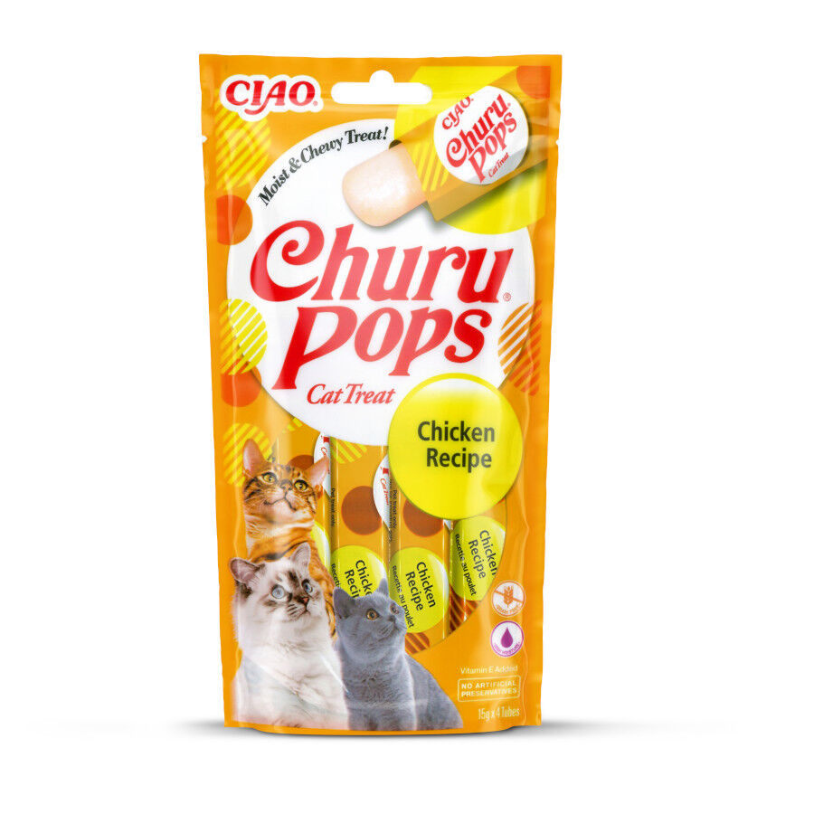 4 saquetas x 15 g Churu Sticks Pops de Frango para gatos, , large Imagem n&uacute;mero 1