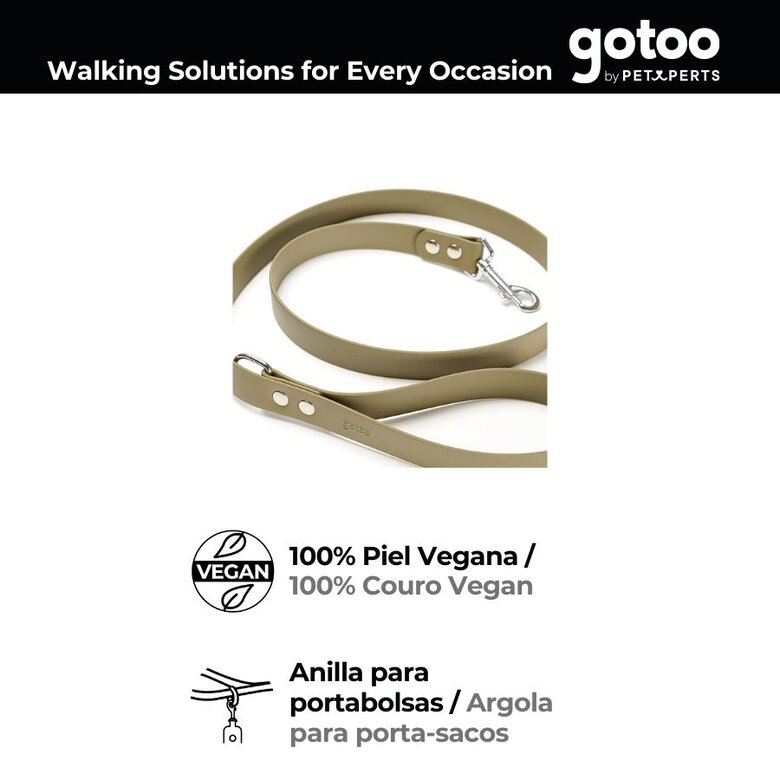 Gotoo Trela Biothane verde oliva para cães,  Imagem número 3 Gotoo Trela Biothane verde oliva para cães, , large Imagem número 3