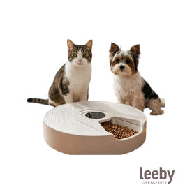 Leeby Comedouro Autom&aacute;tico Program&aacute;vel Circular para c&atilde;es e gatos