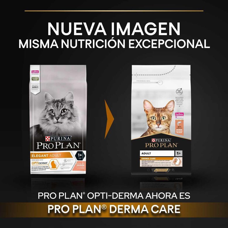 1.5 kg Pro Plan Derma Plus Hairball Control Salmão ração para gatos,  Imagem número 2 1.5 kg Pro Plan Derma Plus Hairball Control Salmão ração para gatos, , large Imagem número 2