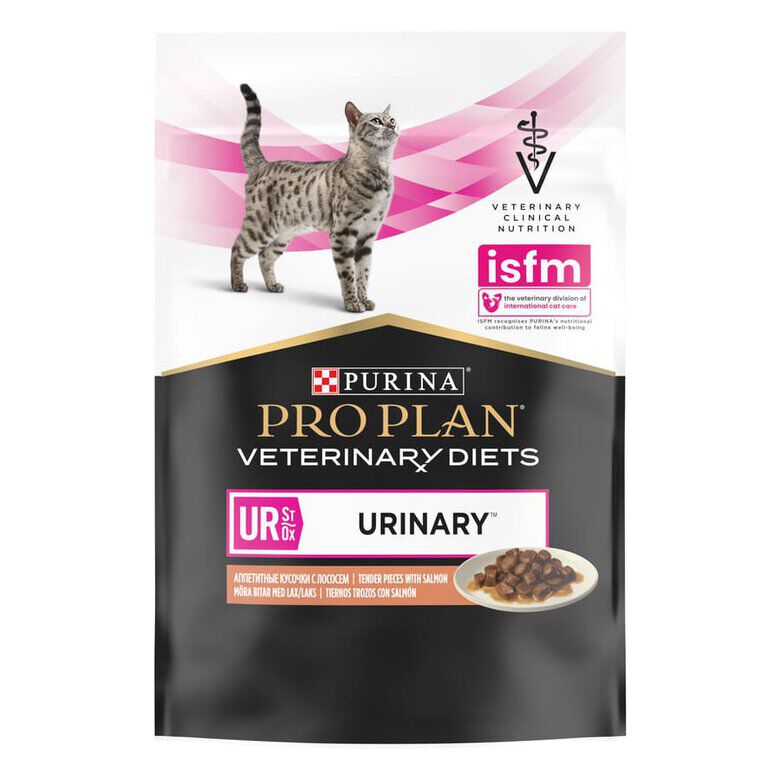 10 saquetas x 85 g Pro Plan Veterinary Diets UR Salm&atilde;o saqueta para gatos, , large Imagem n&uacute;mero 2