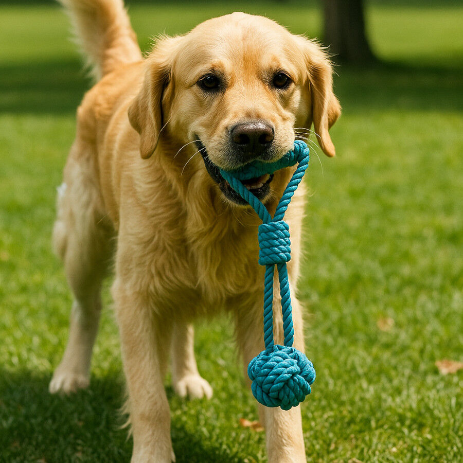 Tootoy! Pull Mordedor corda com bola e pega para c&atilde;es, , large Imagem n&uacute;mero 1