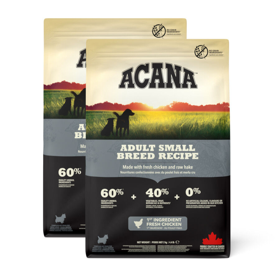 2 x 2 kg Acana Small Breed Adult Frango Ra&ccedil;&atilde;o para c&atilde;es Pack poupan&ccedil;a!, , large Imagem n&uacute;mero 1