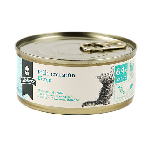 Criadores Kitten pollo-at&uacute;n comida h&uacute;meda gatos Imagem n&uacute;mero 1