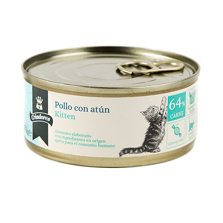 Criadores Kitten pollo-atún comida húmeda gatos image number null