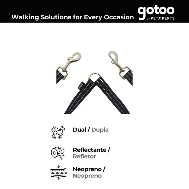 Gotoo Trela dupla para cães,  Imagem número 4 Gotoo Trela dupla para cães, , large Imagem número 4