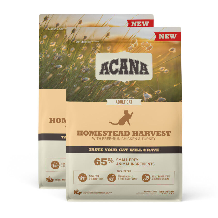 2 x 4.5 kg Acana Homestead Harvest ra&ccedil;&atilde;o para gatos Pack poupan&ccedil;a!, , large Imagem n&uacute;mero 2