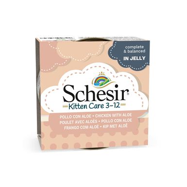 Schesir Kitten Frango com Aloé lata para gatos
