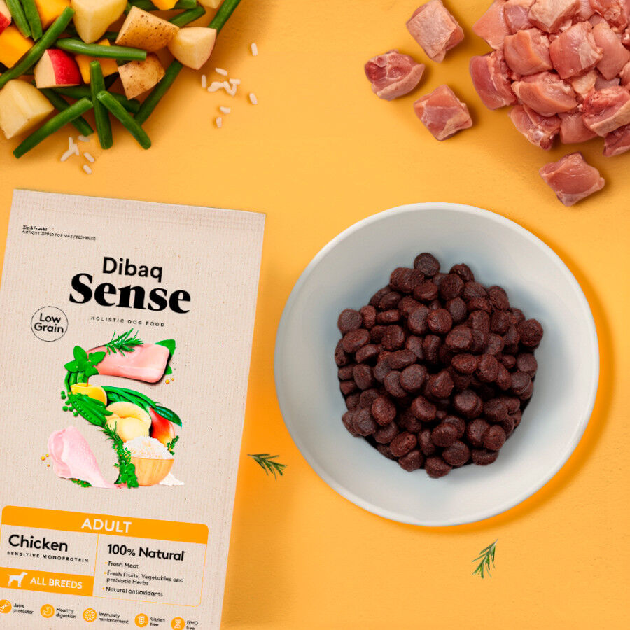12 kg Dibaq Sense Low Grain Adult Pollo Pienso para perros, , large Imagem n&uacute;mero 2