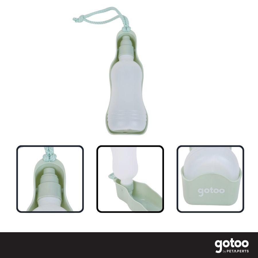 Gotoo Garrafa Bebedouro Port&aacute;til em Pl&aacute;stico Verde para c&atilde;es e gatos, , large Imagem n&uacute;mero 3