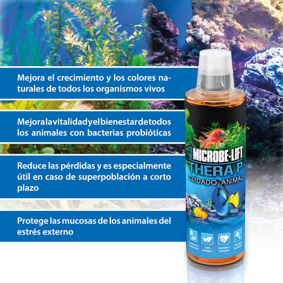 Microbe-Lift Thera P Animal Care Tratamento de bact&eacute;rias para peixes, , large Imagem n&uacute;mero 2