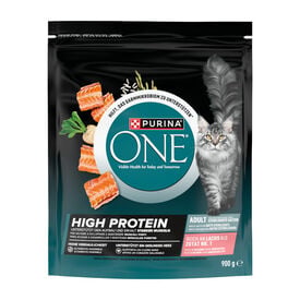 Purina ONE High Protein Esterilizado Ra&ccedil;&atilde;o de salm&atilde;o para gatos