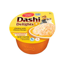 Dashi Delights Snack Cremoso de Frango e Queijo em terrina para gatos