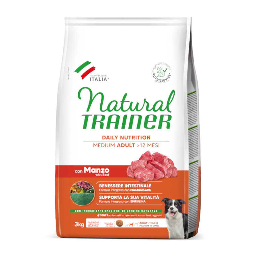 3 kg Natural Trainer Adult Medium Terneira ra&ccedil;&atilde;o para c&atilde;es, , large Imagem n&uacute;mero 1