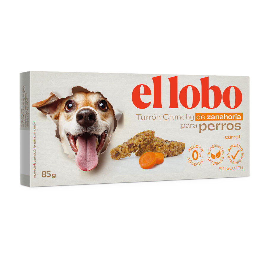 85 g El Lobo Turr&oacute;n Crujiente de Zanahoria para perros, , large Imagem n&uacute;mero 1