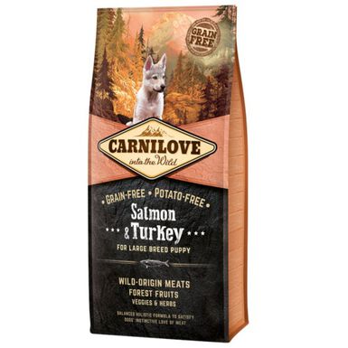 Carnilove Puppy Large Salmão e Peru ração para cães