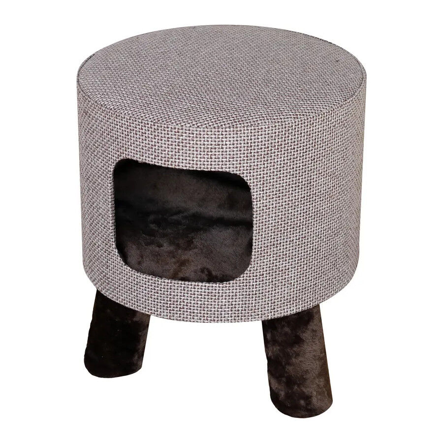 Flamingo Omar Caverna Tamborete Castanho para gatos, , large Imagem n&uacute;mero 1