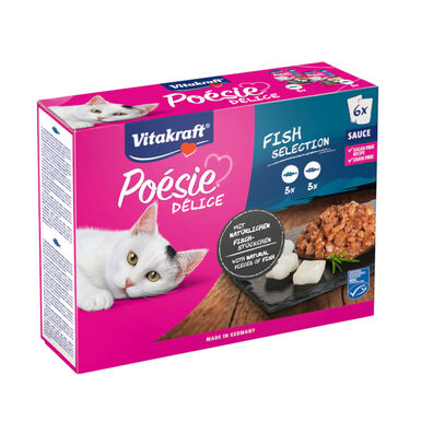 Vitakraft Poésie Peixe saqueta em molho para gatos