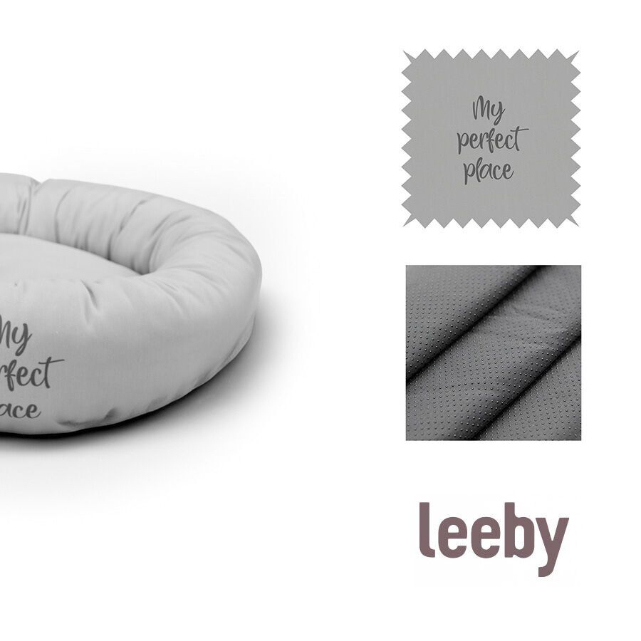 Leeby Cama Donut Antiderrapante Cinzenta para gatos, , large Imagem n&uacute;mero 6