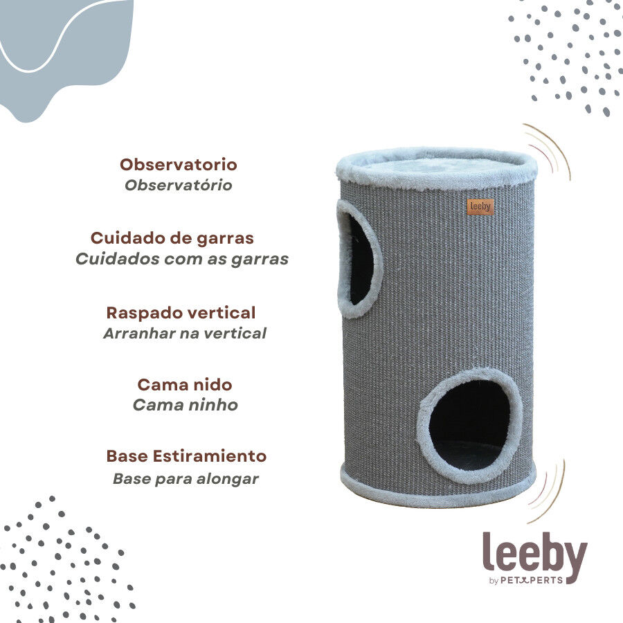 Leeby Bijou barril arranhador com cama nido para gatos, , large Imagem n&uacute;mero 3