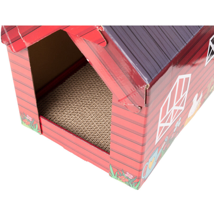 Leeby Hattie casota arranhadora de cart&atilde;o com padr&atilde;o de quinta para gatos, , large Imagem n&uacute;mero 6