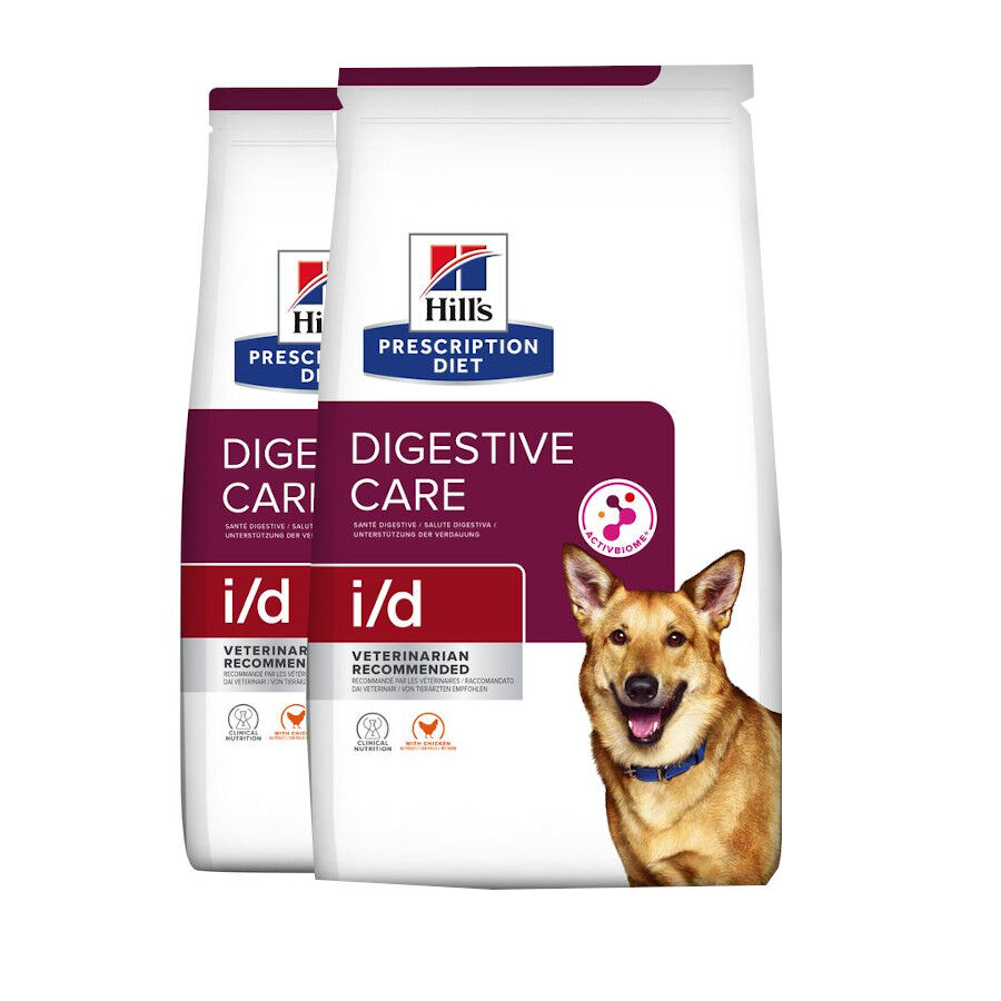 2 x 16 kg Hill's Prescription Diet i/d Digestive Care Frango ra&ccedil;&atilde;o para c&atilde;es Pack poupan&ccedil;a!, , large Imagem n&uacute;mero 1