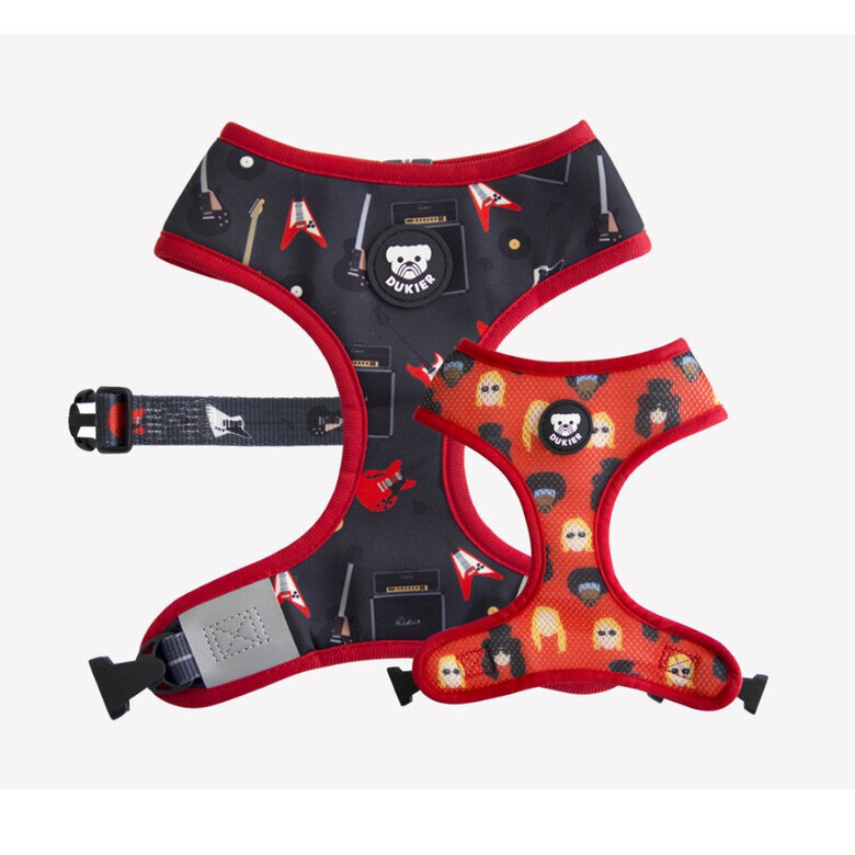 Dukier Peitoral reversível com estampado roqueiro para cães,  Imagem número 1 Dukier Peitoral reversível com estampado roqueiro para cães, , large Imagem número 1