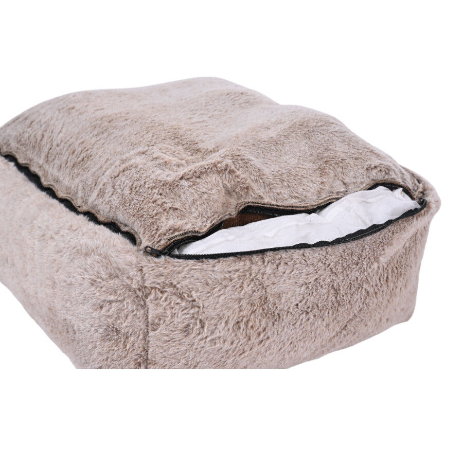 Leeby Cama antistress cinza para c&atilde;es, , large Imagem n&uacute;mero 8